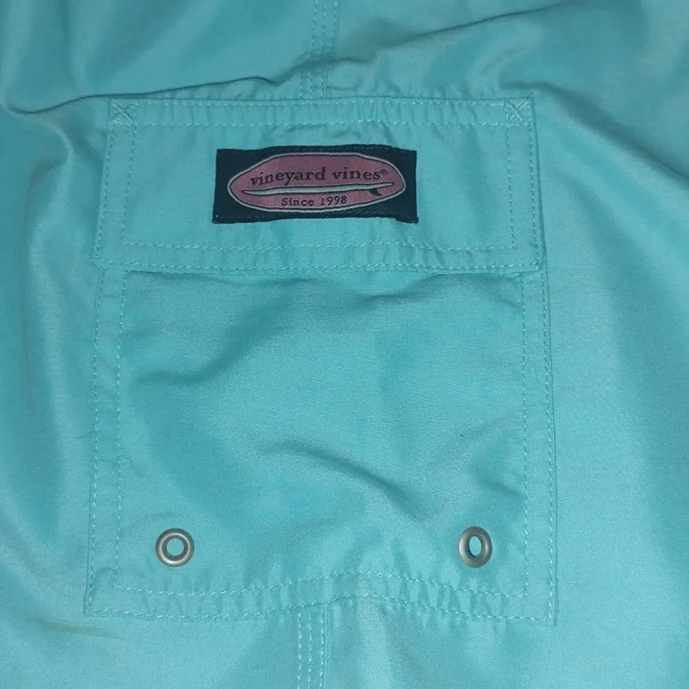 Vineyard Vines Shep and Ian  teal blue coverup Swim Skirt Sz 4 NWOT